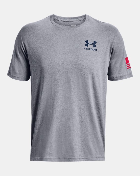 Men's UA Freedom Flag T-Shirt, Gray, pdpMainDesktop image number 4